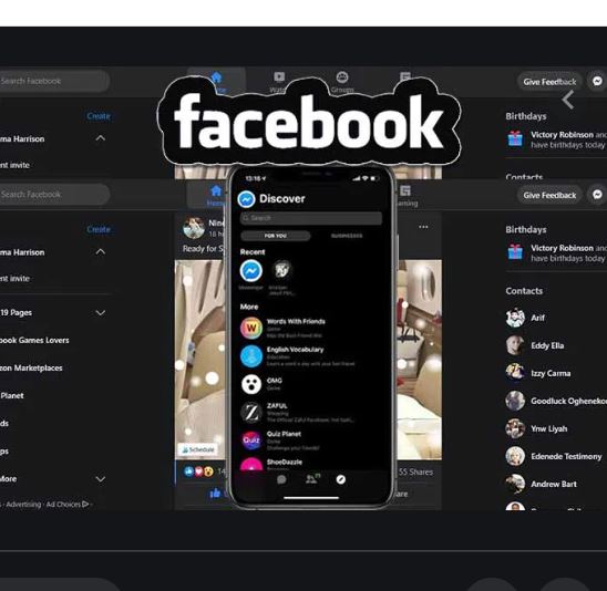 Facebook Dark Mode Settings on iOS and Android