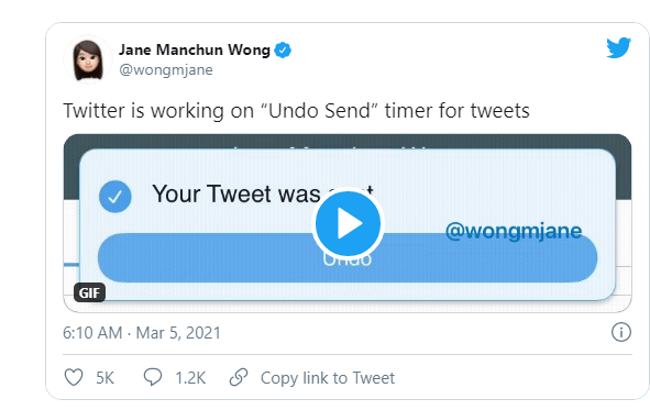 Twitter Is Testing on an 'Undo Send' Button Feature